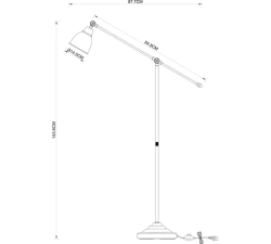 Торшер Arte Lamp Braccio A2054PN-1BK