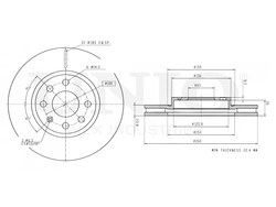 Диск тормозной передний UNIO BRD-20269