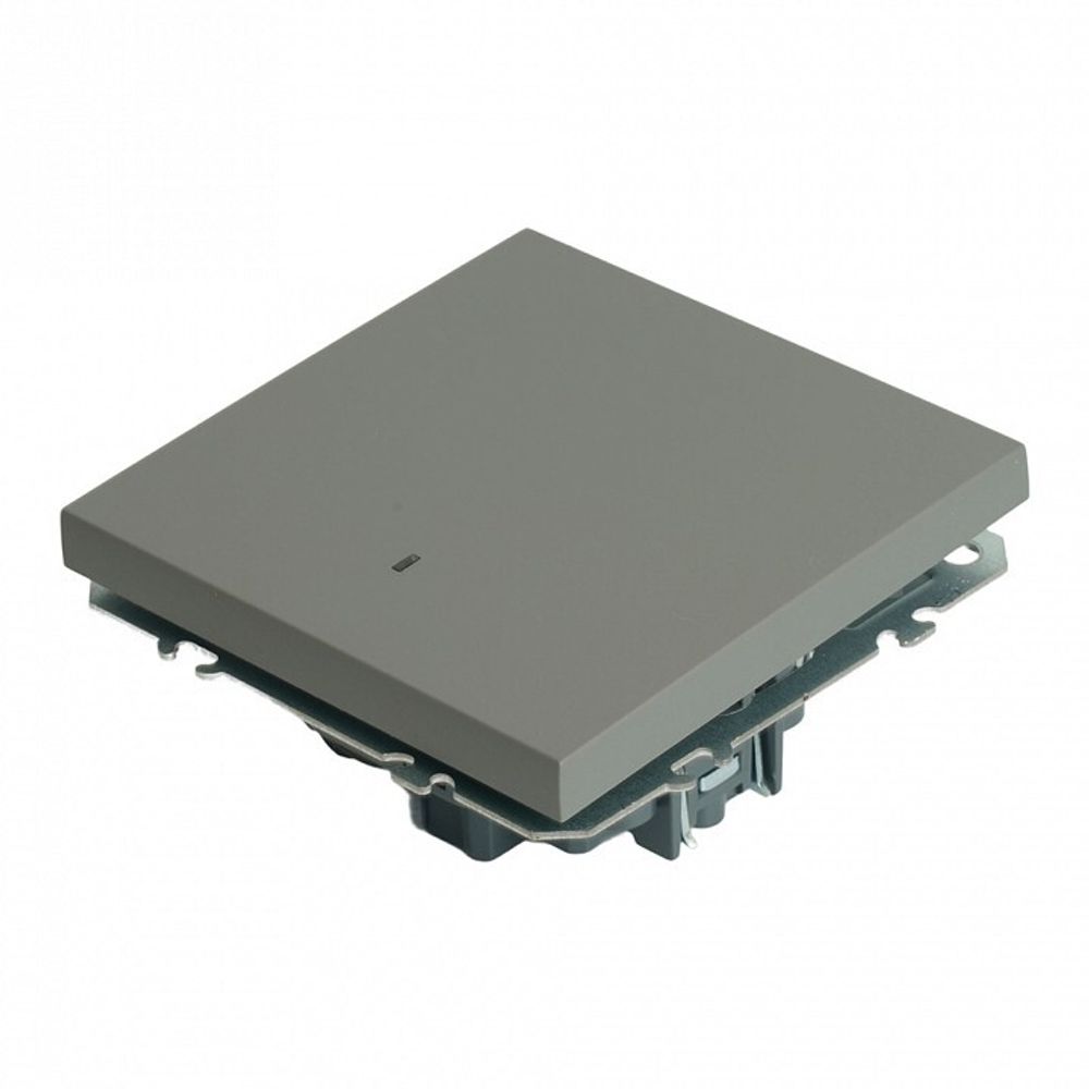 Выключатель одноклавишный с подсветкой без рамки Stekker Эмили 49941