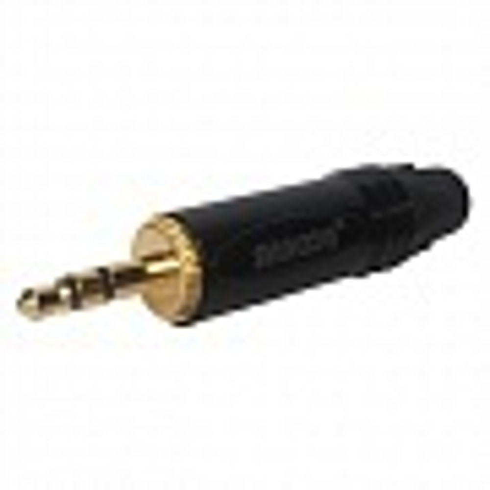 SHNOOR STP3-G-B Разъем phono jack 3.5 мм "папа", стерео, чёрный металлический корпус, позолоченный контакт.
