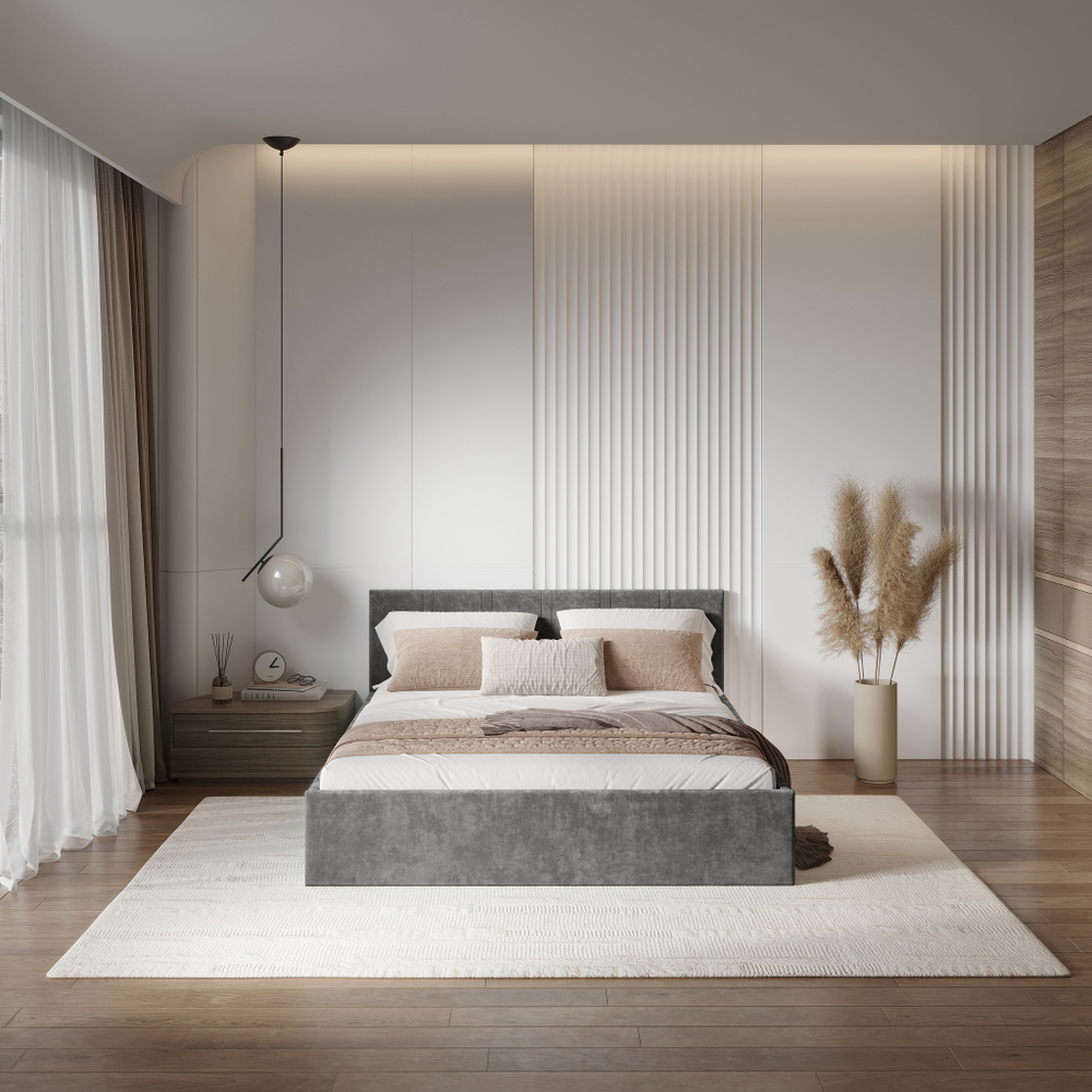 Кровать 1,6 м "Ника" КР-18 Грифельный без основания