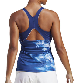 Женский топ теннисный Adidas Melbourne Y-Tank - разноцветный/victory blue/white