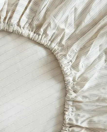 ZARA HOME ДЕТСКАЯ ПРОСТЫНЯ НА РЕЗИНКЕ В ПОЛОСКУ, СИНИЙ