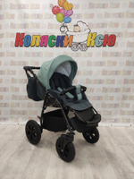 Коляска модульная Indigo Charlotte Sity cs 02 (т.серый+шалфей)