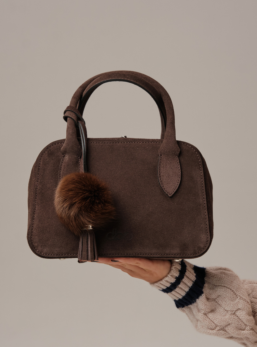 Замшевая сумка DBR 31348 темно-коричневый