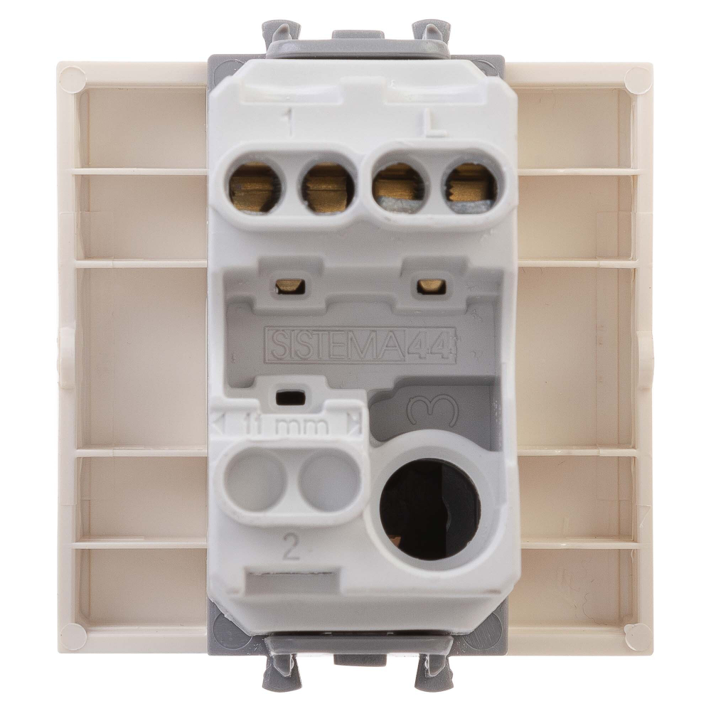 Кнопка одноклавишная модульная, "Avanti", "Ванильная дымка", 2 модуля