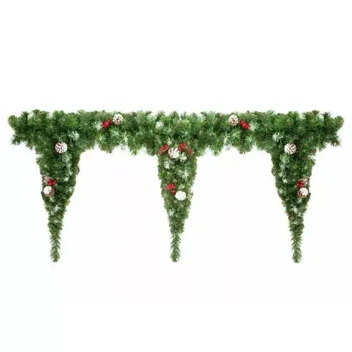 Сваг Императорский с декором заснеженный 200 см., ПВХ, ЕлкиТорг (52004)