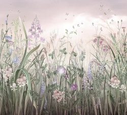 Топ Фотообои / Полевые цветы в пастельных оттенках / 300х270
