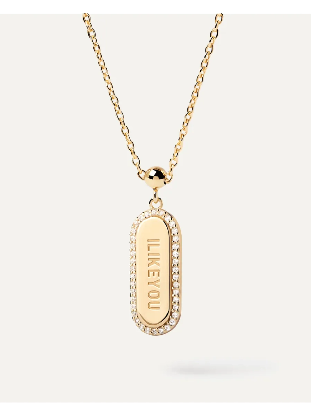 Подвеска-шарм женская PDPaola Ilikeyou Sparkly серебро 925 пробы покрытое золотом 750 пробы CH01-109-U