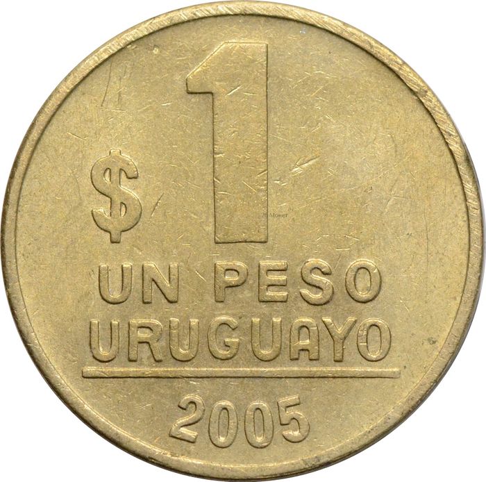 1 песо 2005 Уругвай