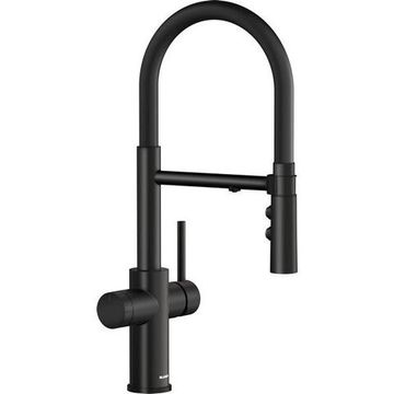 Смеситель Blanco CATRIS-S  Flexo Filter матовый черный выдвижной шланг фильтрованная вода