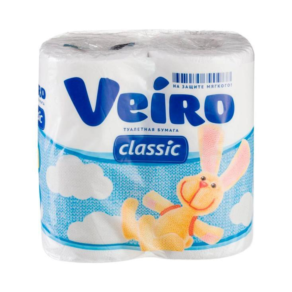 Veiro Classic 4 шт. 2-х слойн. туалетная буvага