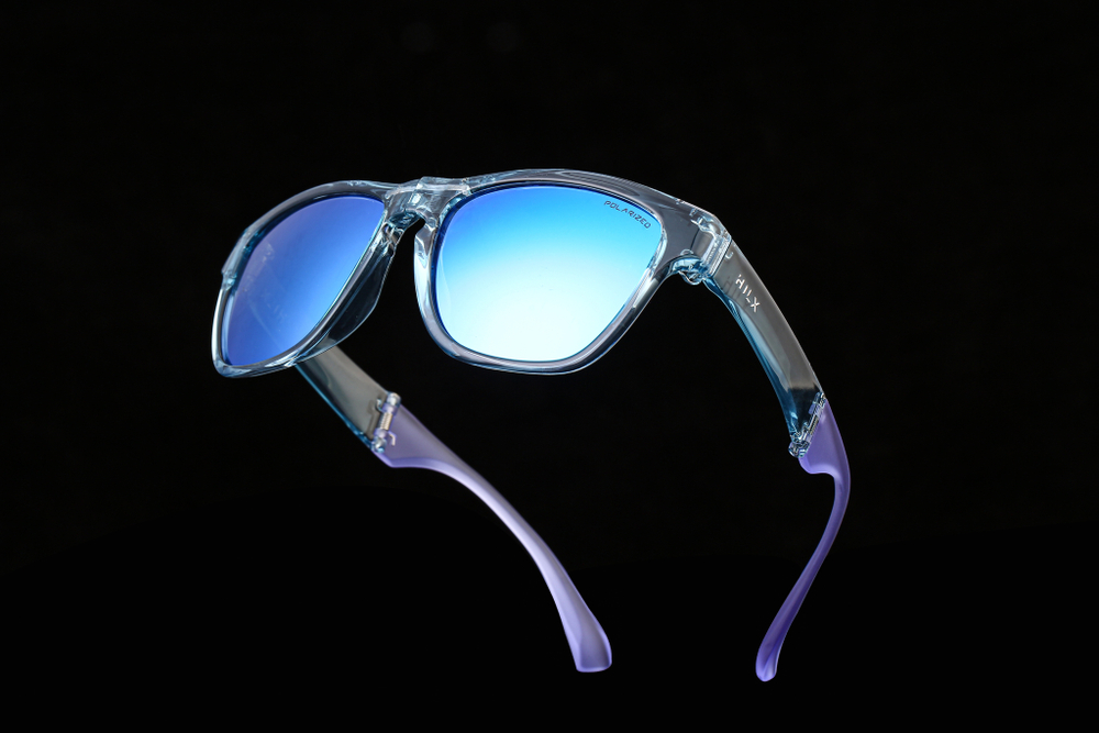 Спортивные очки HILX Unfold Shiny Crystal Green / Blue Polarized Lens