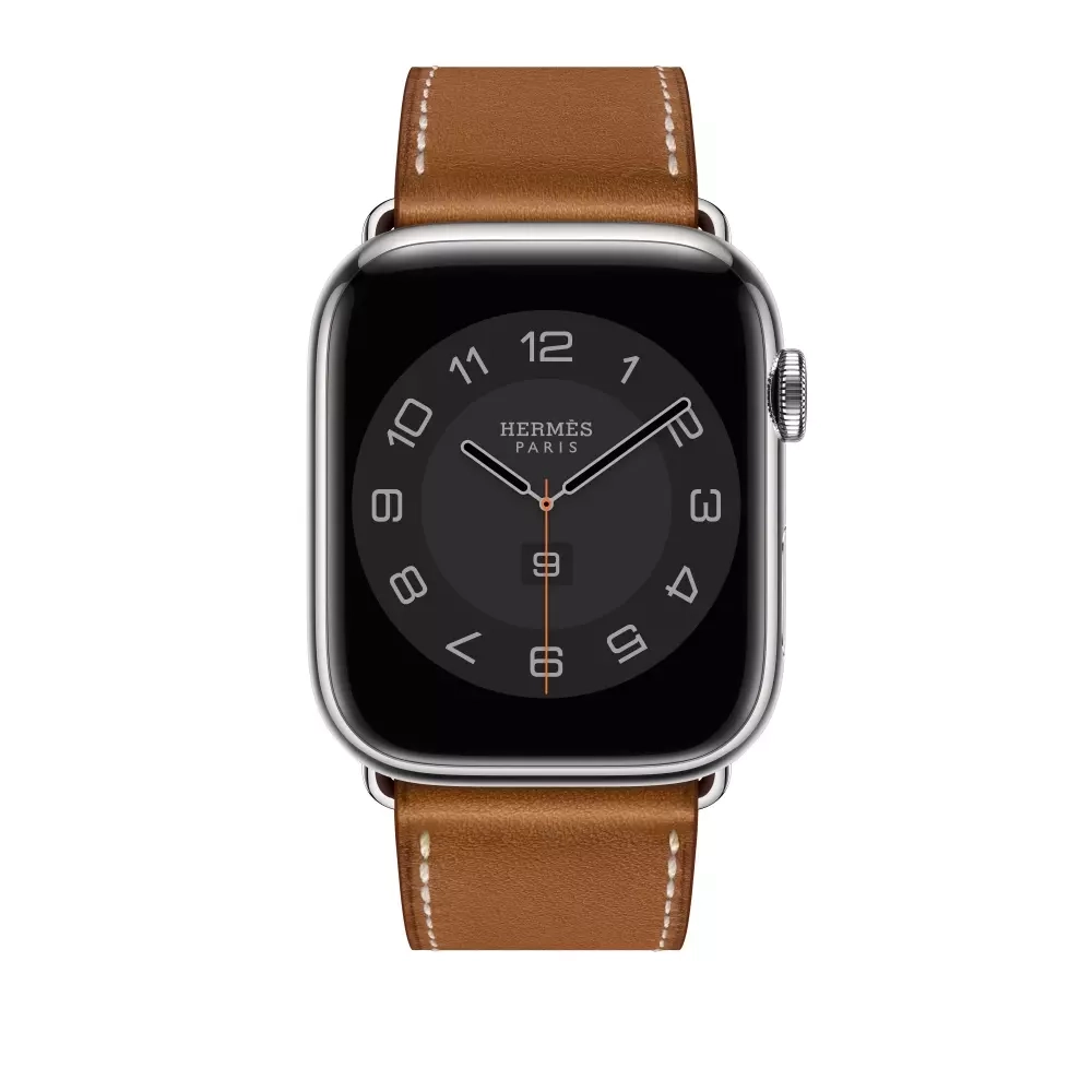 Apple Watch Series 8 Hermes 45mm, коричневый ремешок с раскладывающейся застежкой
