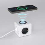 Розеточный блок 3-местный + 3 USB + беспроводная зарядка