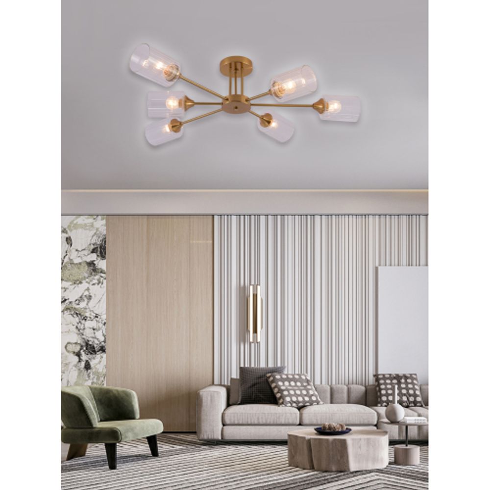 Люстра Rivoli Gill 9188-306 6хЕ27 60Вт модерн | Лайт