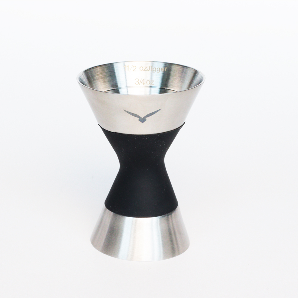 Джиггер AnyBar Mr Slim Silicone 30/45, матовое серебро