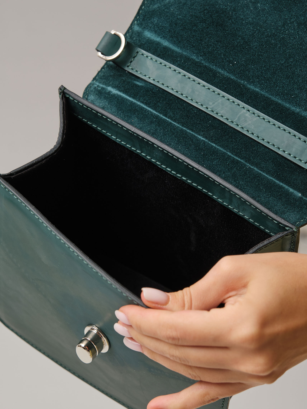 Кожаная сумка Deboro 30521 форест