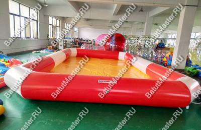 Прямоугольный надувной бассейн "Полосатик" 8*6*0,65 м