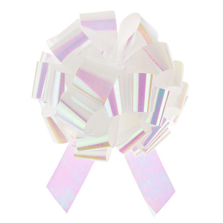 Бант Шар, Северное сияние, Белый, Хамелеон, 36 см.