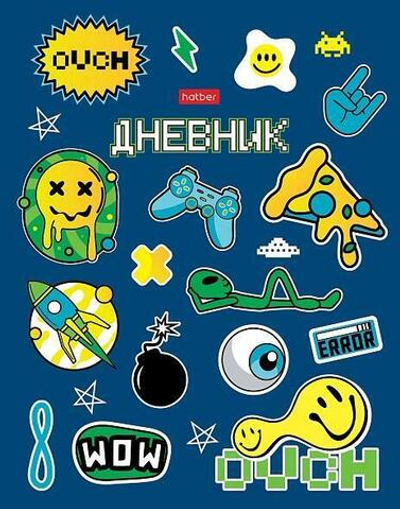 Дневник для 1-11кл. 40л А5ф "Стикеры" (Хатбер)