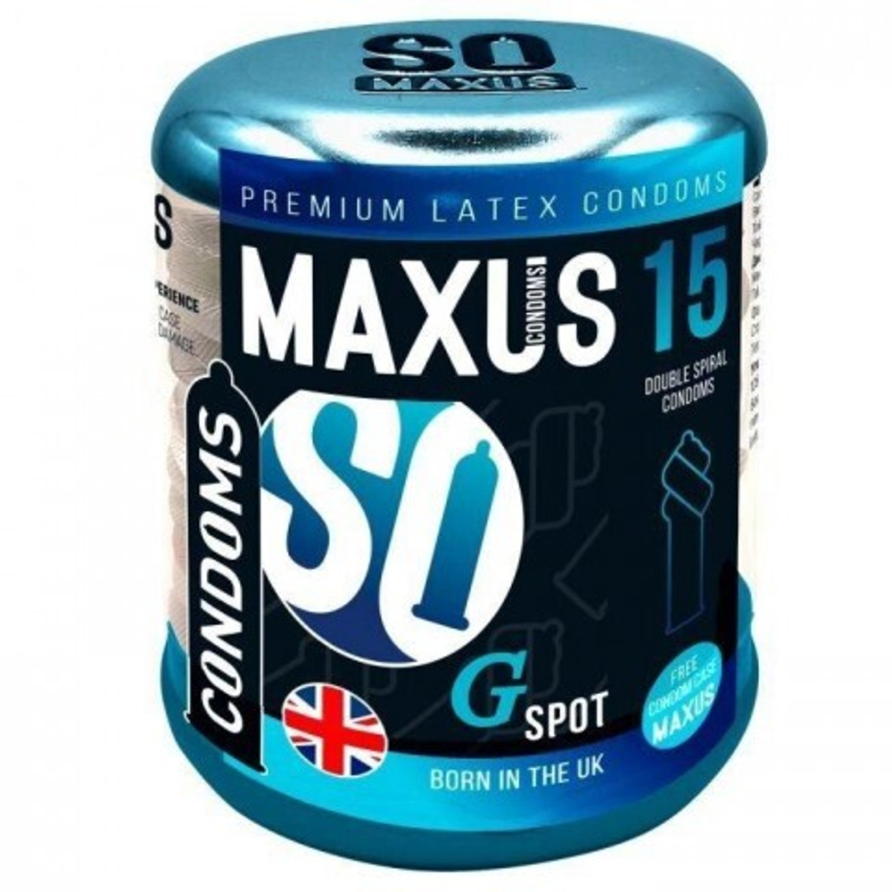 Презервативы гладкие, двойная спираль MAXUS G Spot 15 шт