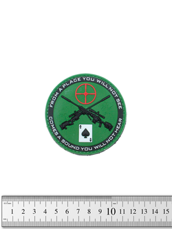 Шеврон Sniper Poker PVC. Олива