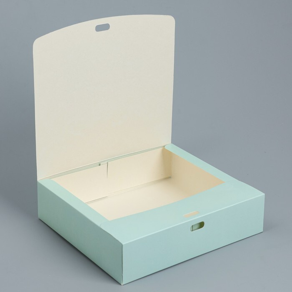 Коробка складная подарочная «Поздравляю», 20 х 18 х 5 см, БЕЗ ЛЕНТЫ