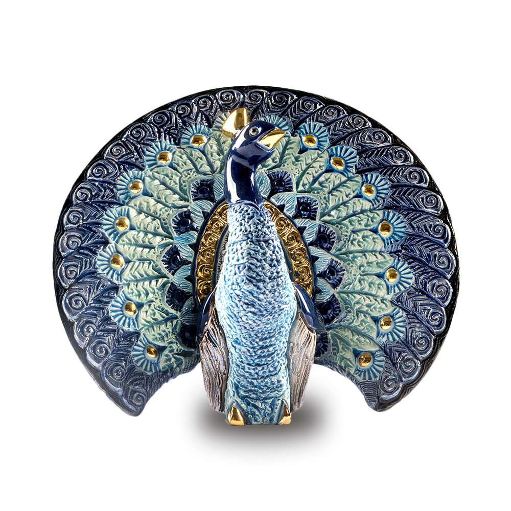 De Rosa Rinconada Статуэтка коллекционная Павлин голубой