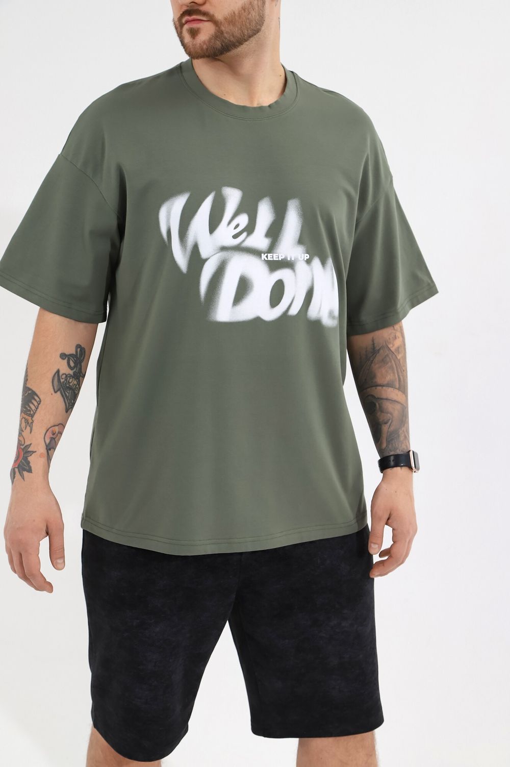 Фуфайка (футболка) мужская Леон-4 Виотекс ХАКИ