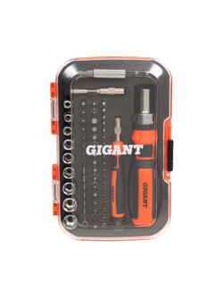 Реверсивная отвертка Gigant с набором насадок 68 предметов GBS-68