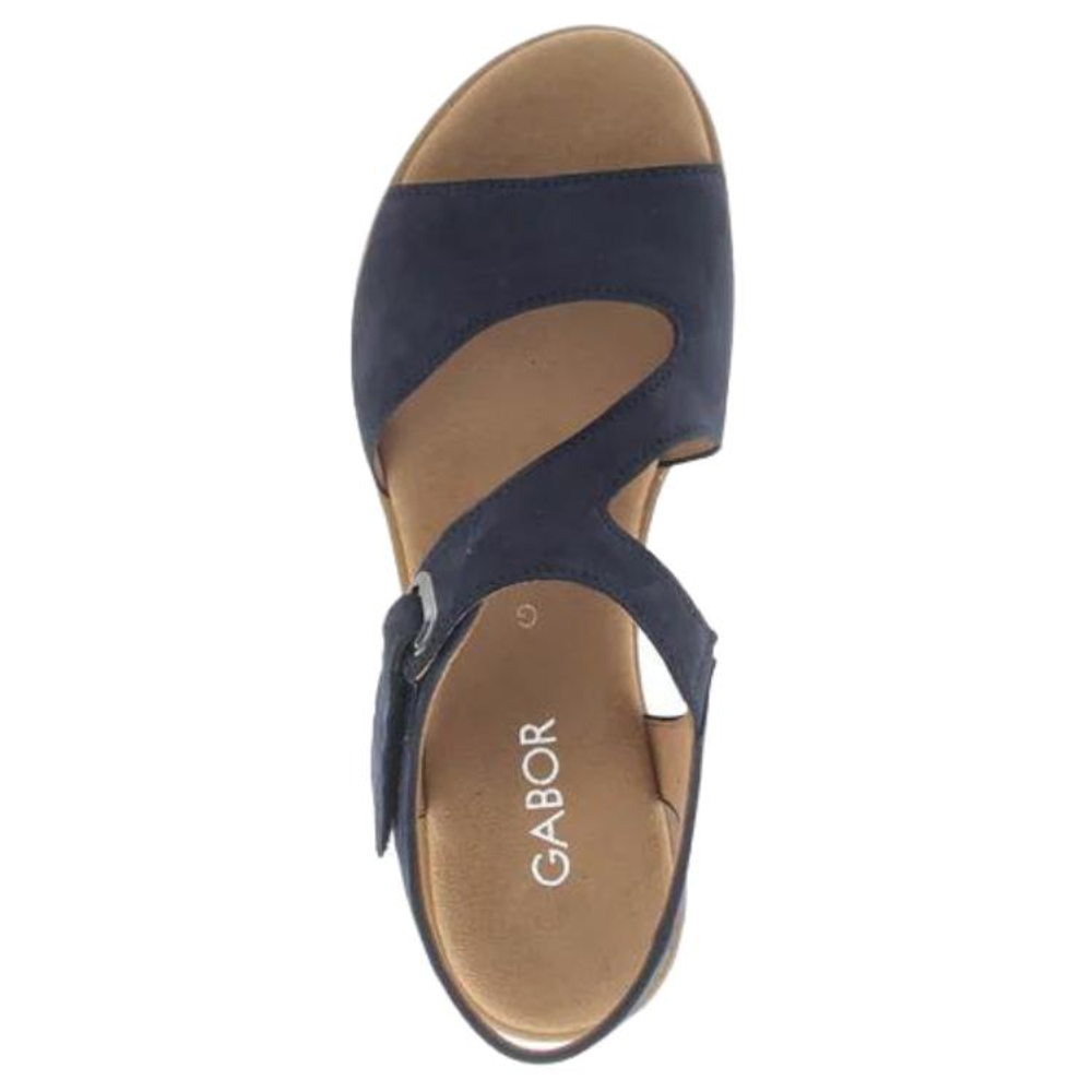 Gabor Suede One Strap Sandals 3cm Women"s Blue