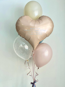 Воздушные гелиевые шарики с доставкой по Хабаровску вытянутое сердце №4500