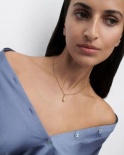 Подвеска Popcorn Drop серебро 925 пробы покрытое золотом