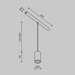 Светильник Technical C105PL-3W3-6K-B