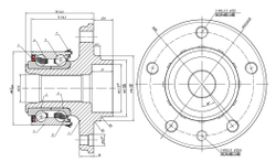 Ступица передняя в сборе L=R VW T5/Multivan 03 GANZ GIK05020