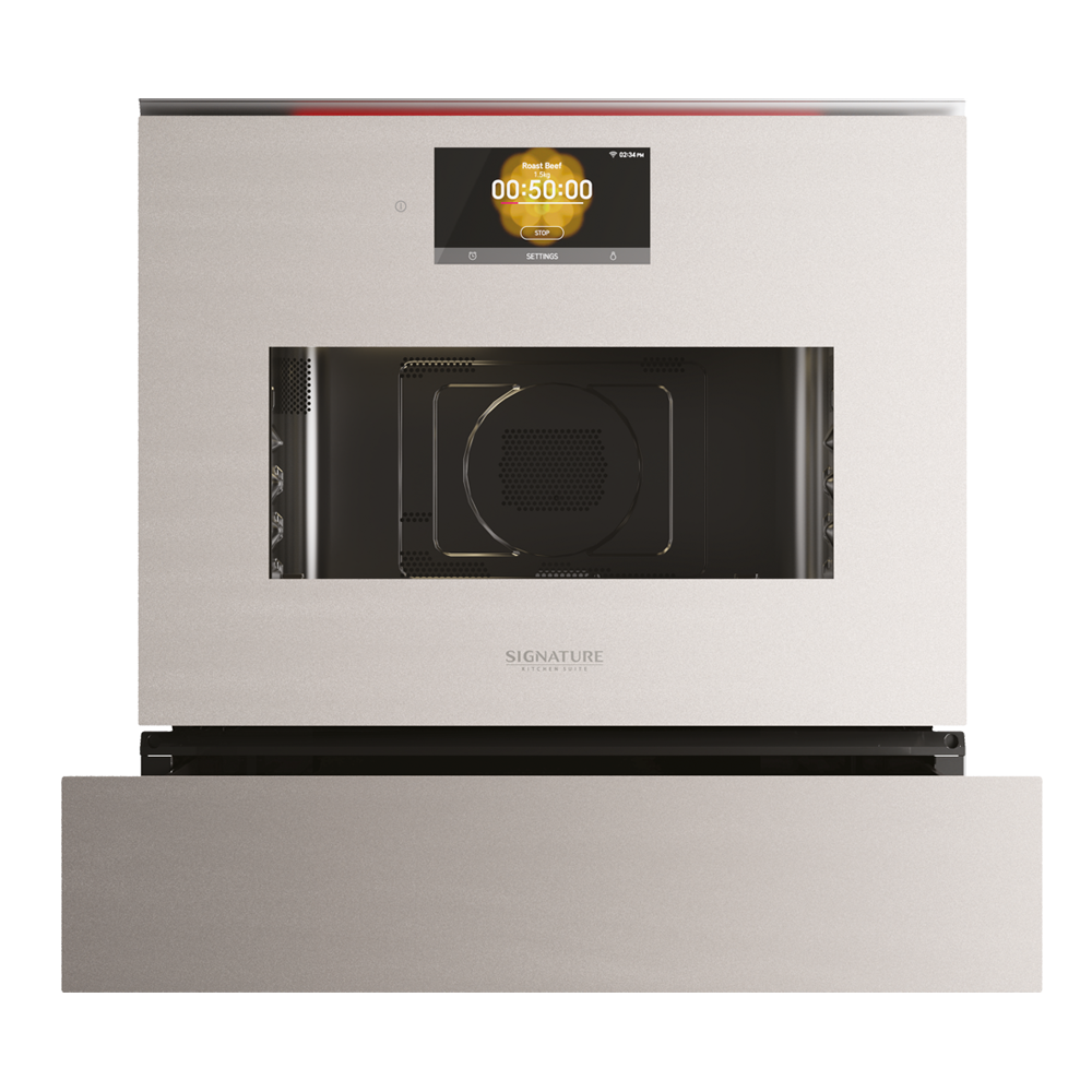 Духовой шкаф с микроволнами и паром Signature Kitchen Suite, 45 см, серебро