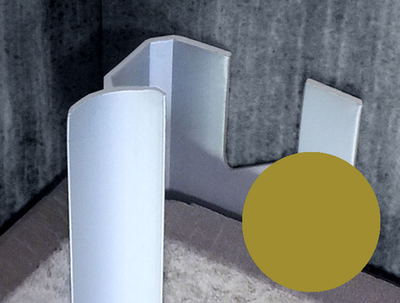 Алюминиевый внутренний профиль под плитку золото IJC