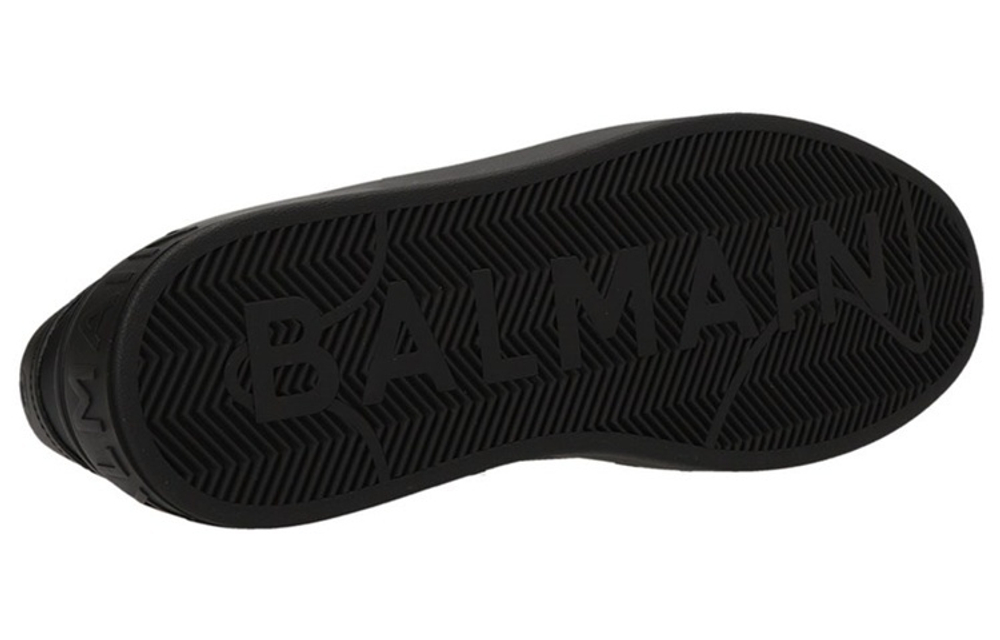 BALMAIN Balmain B-Court Leather Low Laces Stylish Board Shoes Men's Black