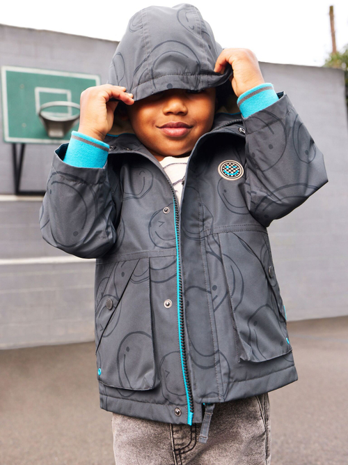 Куртка непромокаемая с флисовой подкладкой Next Q60-461, Черный