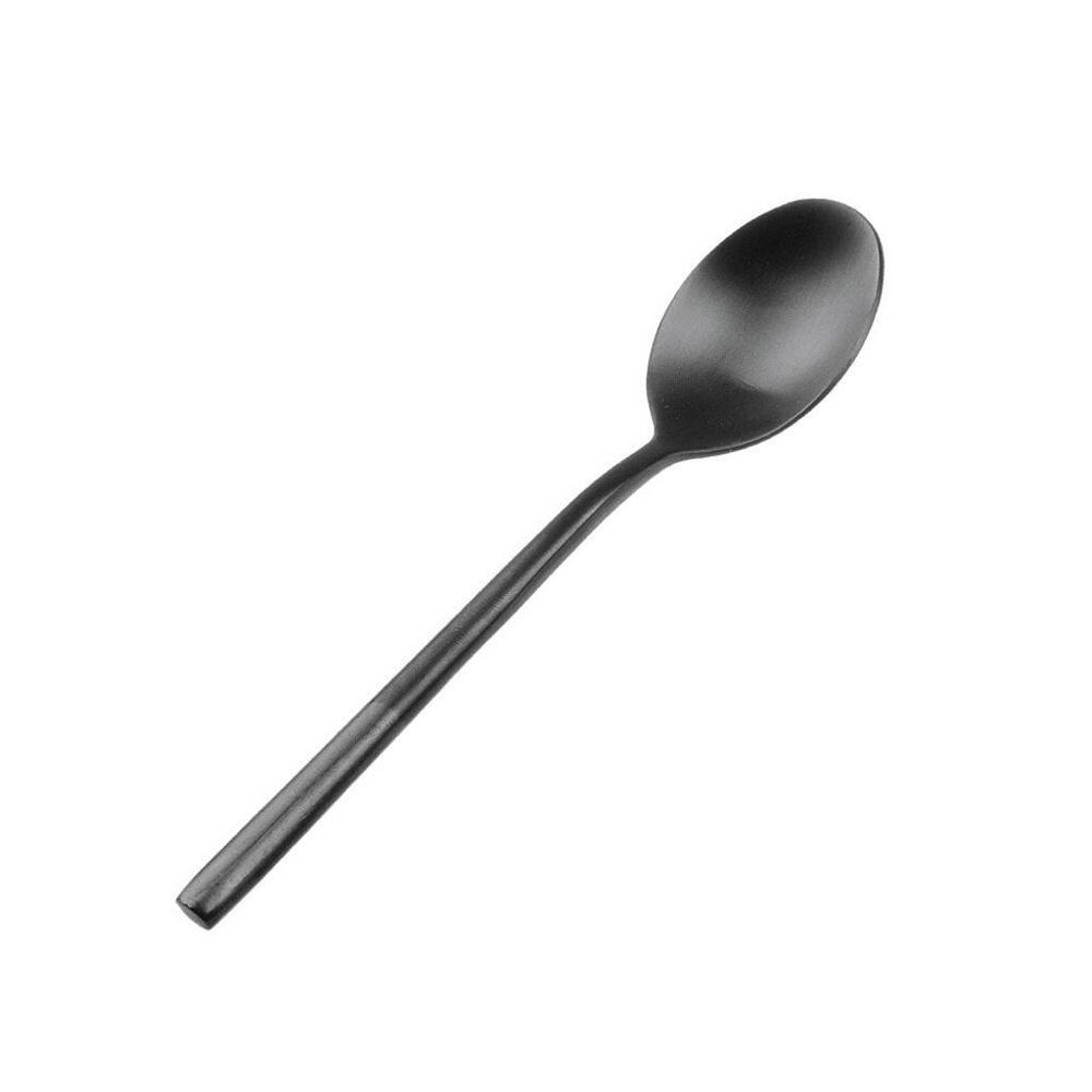 Ложка чайная 14 см матовая черный цвет   PVD P.L. - Davinci [12]