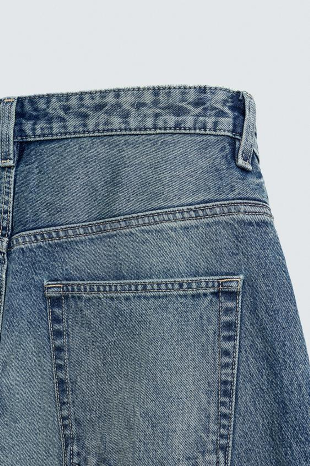 ZARA ДЖИНСЫ BALLOON FIT, ВЫЦВЕТШИЙ СИНИЙ