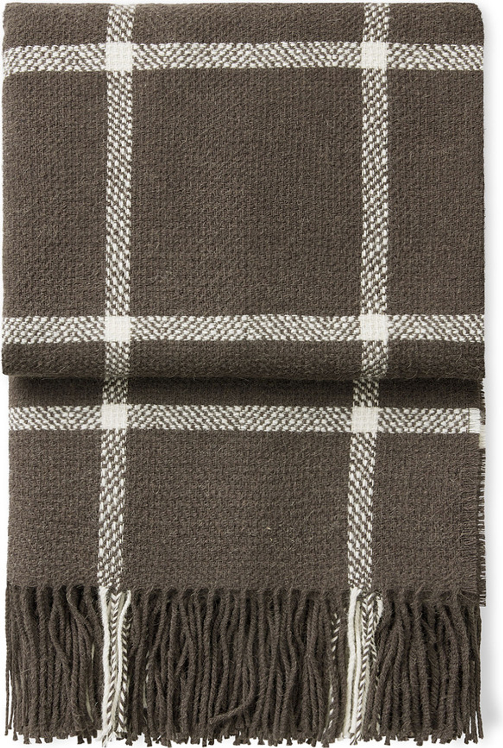 Плед Elvang Tartan, полиэстер, 130 190 см, коричневый