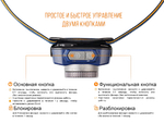 Фонарь Налобный Fenix HL40RGY Cree XP-LHIV2 LED Серый