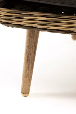 "Прованс" кресло из искусственного ротанга, цвет соломенный