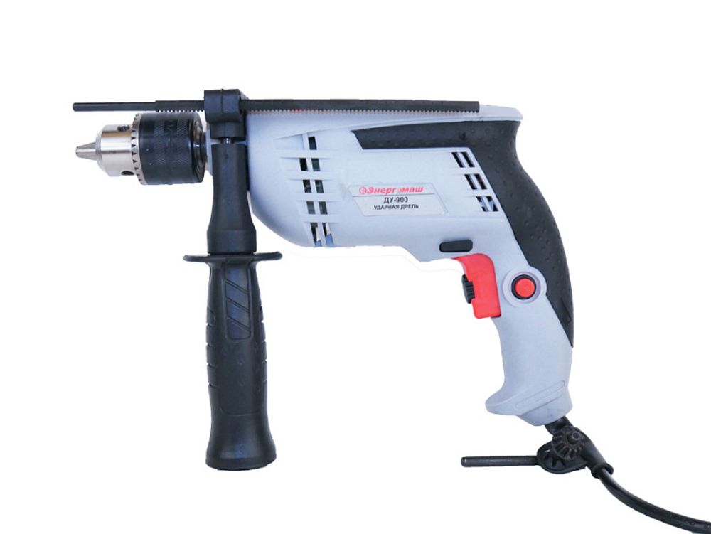 Дрель ударная Энергомаш ДУ-900 900 Вт, 0-3000 об/мин, 0-48000 уд/мин, РЕГ. ОБОР., патрон 13мм