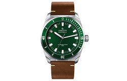 CHARLOTTE RAFFAELLI· Quartz Frontier Collection Diving Plate Black Warrior Wrist Watch Quartz Movement Leather Strap