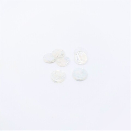 Пуговицы №599, на прокол, 11мм, цв.белый с блестками (CB 3344)