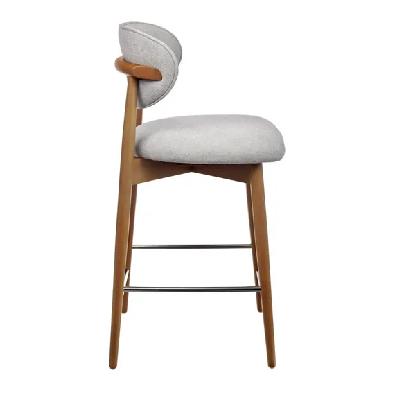Полубарный стул Mod, орех, серое букле