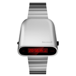 IB BENLYDESIGN S10801S1 Electronic Movement Stainless Steel Strap Watch Unisex Red Watch Dial Waterproof